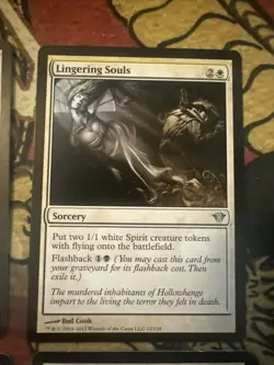 Mtg Magic Dark Ascension Lingering Souls Yellow Print Line Misprint Error X4 Lot - Image 3