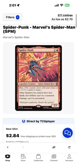 Magic: The Gathering NM Foil Spider-Punk (0092) - Image 1