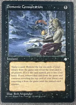 MTG Magic the Gathering Demonic Consultation (121/383) Ice Age LP/NM - Image 1