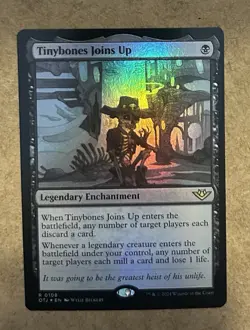 Foil* Tinybones Joins Up - Outlaws of Thunder Junction - NM MTG - Image 1