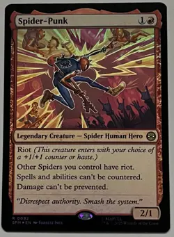 MTG Marvel’s Spider-Man Spider-Punk Legendary Creature RARE FOIL #0092 - Image 1