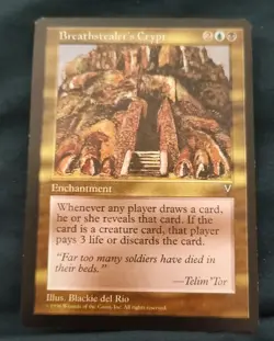 Magic the Gathering * MTG * 1 x Breathstealer's Crypt * Visions * LP - Image 1