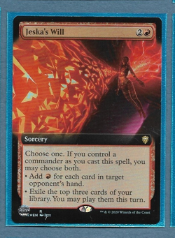 14 Jeska's Will Foil Extended Art (CMR) #668 Near Mint (NM) Never Played MTG - Image 1