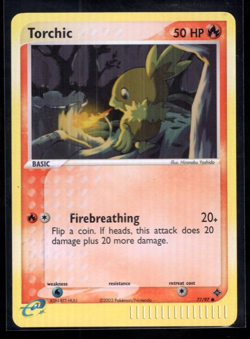Torchic 77/97 Reverse Holo Common EX Dragon Pokemon TCG Near Mint - Image 1
