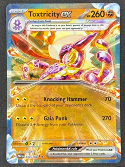 Pokemon Toxtricity ex 100/182 PAR Paradox Rift NM - Image 1