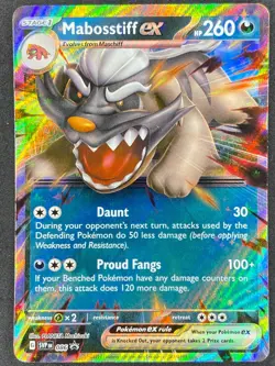 Pokemon Mabosstiff ex SVP086 SV Black Star Promo NM - Image 1