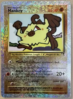 Mankey 81/110 Pokemon 2002 Legendary Collection Reverse Holo NM - Image 1