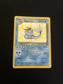 Vaporeon 12/64 LP Jungle Set WOTC Pokemon Cards Vintage Holo Rare - Image 1