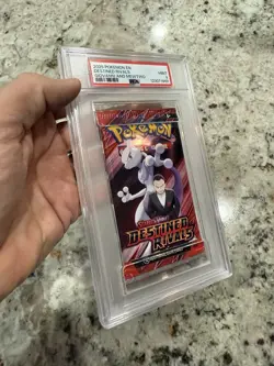 PSA 9 2025 Pokemon SV Destined Rivals Giovanni And Mewtwo Graded Booster Pack - Image 3
