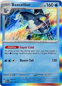 Pokemon TCG - Baxcalibur - 060/193 - Holo Rare - Paldea Evolved - NM/M - Image 1