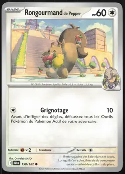 Carte Pokemon Rongourmand de Pepper 158/182 Rivalites Destinees Francais - Image 1
