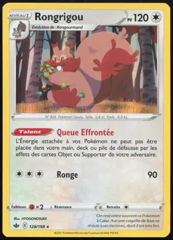 Carte Pokemon Rongrigou 128/198 Holo Regne de Glace Francais - Image 1