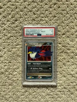 Pokemon Diamond And Pearl Secret Wonders Honchkrow Lv. X 132/132 PSA 5 - Image 1