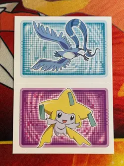 Pokemon Merlin Topps Ultimate Stickers 2005 Articuno #144 Jirachi #385 Non-holo - Image 1