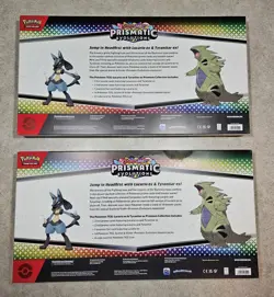 Lot of 2 Pokemon Lucario Ex Tyranitar Ex Premium Collection Prismatic Evolution - Image 2