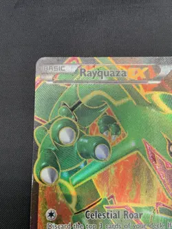 Pokemon TCG Rayquaza EX 123/124 Dragons Exalted Ultra Rare Full Art Holo Damaged - Image 2
