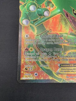 Pokemon TCG Rayquaza EX 123/124 Dragons Exalted Ultra Rare Full Art Holo Damaged - Image 4