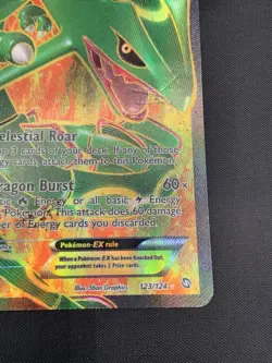 Pokemon TCG Rayquaza EX 123/124 Dragons Exalted Ultra Rare Full Art Holo Damaged - Image 5
