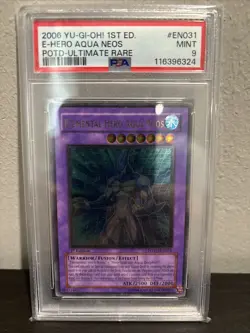 Elemental Hero Aqua Neos PSA 9 Ultimate Rare 1st Ed Gold Stamp POTD-EN031 Yugioh - Image 1