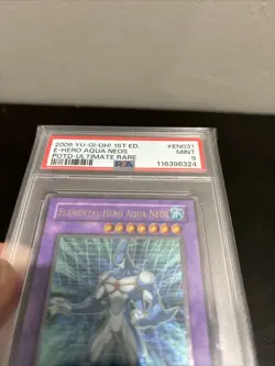 Elemental Hero Aqua Neos PSA 9 Ultimate Rare 1st Ed Gold Stamp POTD-EN031 Yugioh - Image 4