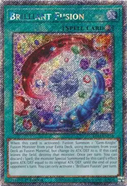 Yugioh! Brilliant Fusion - RA04-EN254 - Platinum Secret Rare - 1st Edition Near - Image 1