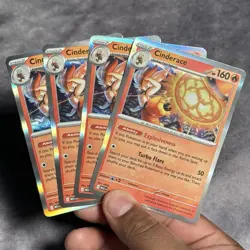 4x Cinderace 028/132 Holo Mega Evolution Pokemon NM Card Playset MEG EN X4 - Image 1