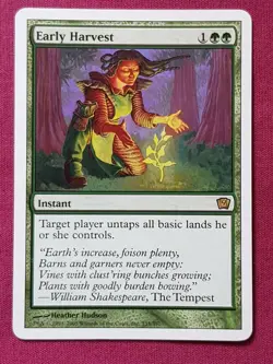 Magic The Gathering 9TH EDITION EARLY HARVEST green card MTG - Image 1