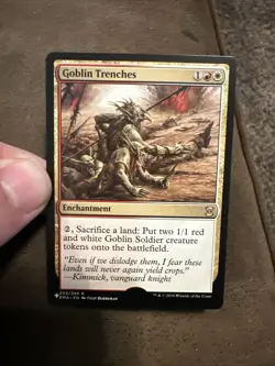 Mtg Magic Rate Goblin Trenches Missing Hologram Misprint Error Card - Image 1