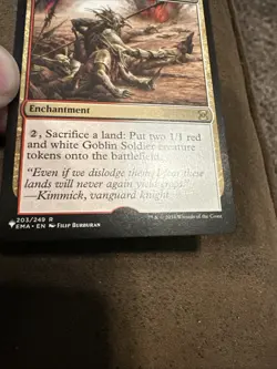 Mtg Magic Rate Goblin Trenches Missing Hologram Misprint Error Card - Image 2