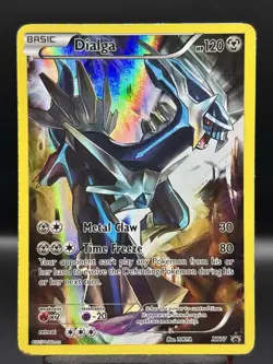 Dialga XY77 Full Art Holo Ultra Rare Black Star Promo Pokemon TCG Card MP - Image 1