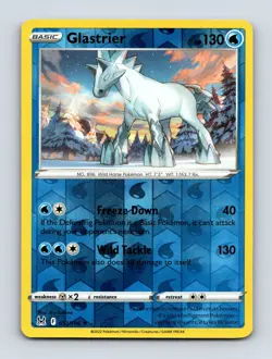 Glastrier 051/196 SWSH11: Lost Origin NM Reverse Holo Pokemon Card - Image 1