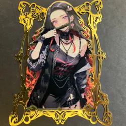 Goddess Story Gold METAL Card - Serial Number #/100! Anime Girl Demon Slay - Image 1