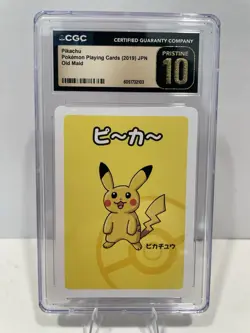 PIKACHU OLD MAID 2019 Pokemon Japanese Playing Card - CGC PRISTINE 10 - Image 1