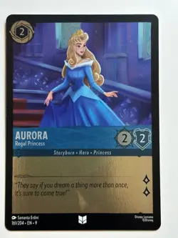 Aurora - Regal Princess Cold Foil Fabled 161/204 NM Lorcana Card - Image 1
