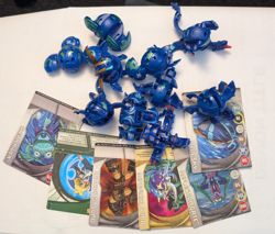 Bakugan Battle Brawlers Aquos Lot of 10 plus case & 5 magnetic cards - Image 2