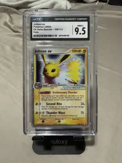 CGC 9.5 MINT Jolteon ex 2005 EX Delta Species 109/113 Holo Pokemon Card - Image 1