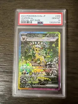 Pokemon TCG Leafeon EX Terastal Festival Card 200/187 Japanese Edition PSA 10 - Image 1