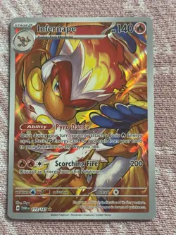 Pokemon TCG Infernape Card Twilight Masquerade Illustration Rare, Card 173/167 - Image 1