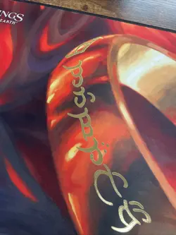 MTG The One Ring Playmat 2023 GenCon Gold Foil The Lord of the Rings - Image 2
