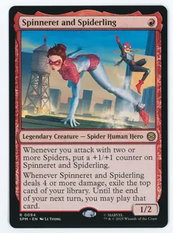 Spinneret and Spiderling #0094 MTG Marvel's Spider-Man Magic The Gathering - Image 1