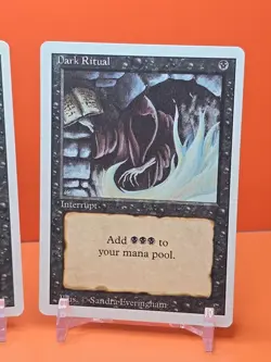 ⚫⚫⚫ (3) 1994 MAGIC The Gathering DARK RITUAL REVISED 3RD EDITION PLAYED⚫⚫⚫ - Image 4
