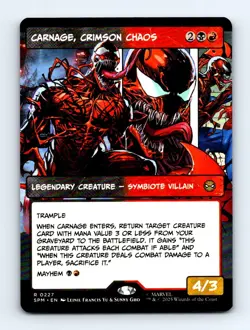 #227 2025 Marvel's Spider-Man ] Carnage, Crimson Chaos Rare - Image 1