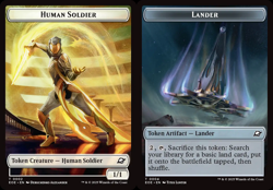 4x Human Soldier (2) // Lander (4) Token MTG Edge of Eternities NM Magic Regular - Image 1