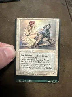 Mtg Magic Fallen Empires Combat Medic Miscut Front Normal Back Misprint Error - Image 1