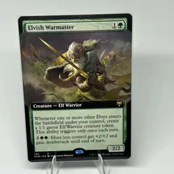 1x - Elvish Warmaster - Non-Foil EXTENDED ART - Kaldheim - NM MTG - Image 1