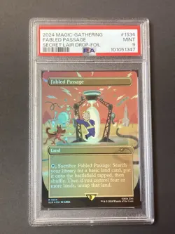 2024 MTG SECRET LAIR DROP FOIL #1534 FABLED PASSAGE PSA 9 - Image 1
