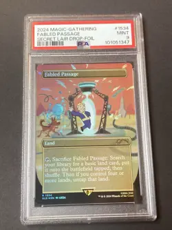 2024 MTG SECRET LAIR DROP FOIL #1534 FABLED PASSAGE PSA 9 - Image 2