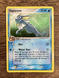 Vaporeon Holo Rare #6/17 POP Series 3 Pokemon Card - Image 1