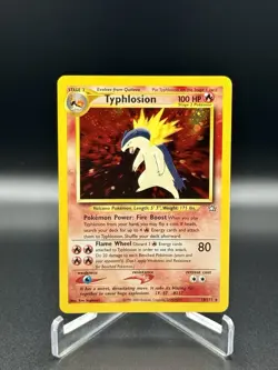 Pokemon TCG Neo Genesis Typhlosion Holo Rare 18/111 Lightly Played Free Shipping - Image 1