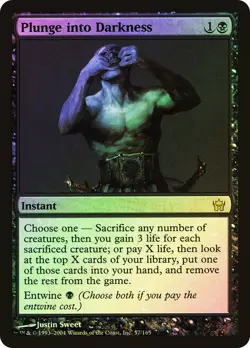 FOIL Plunge into Darkness ~ Fifth Dawn [ Excellent ] [ Magic MTG ] - Image 1